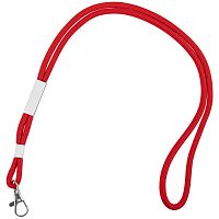 Шнурок для бейджа Tube Metal, красный
