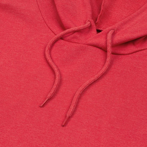 Толстовка с капюшоном унисекс Hoodie, красный меланж фото 4