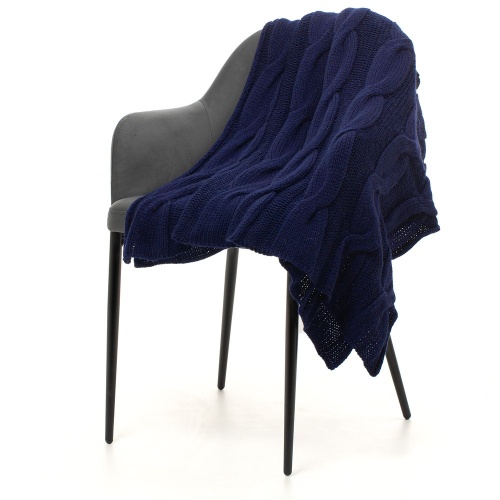 Плед Snefald, темно-синий фото 2