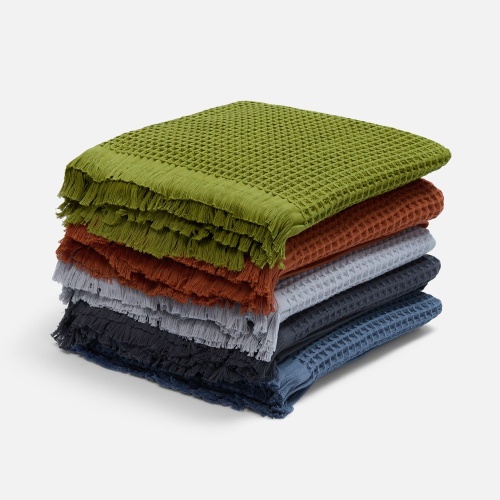 Плед вафельный Elenglect, оранжевый фото 3