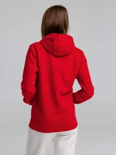 Толстовка на молнии с капюшоном унисекс King, красная фото 7