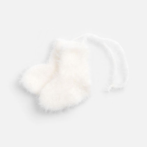 Подвеска на елку «Вьюжка», носочки, белая Подвеска на елку «Вьюжка», носочки, белая