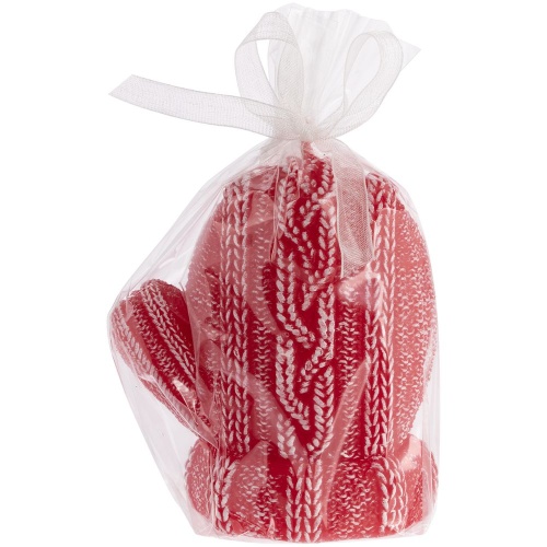 Свеча Kniteam, варежка, красная фото 2 Свеча Kniteam, варежка, красная фото 2