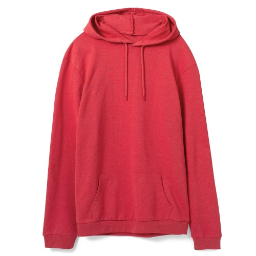Толстовка с капюшоном унисекс Hoodie, красный меланж фото 2
