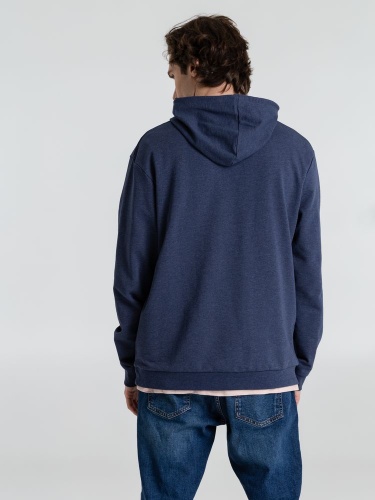 Толстовка с капюшоном унисекс Hoodie, синий меланж фото 13