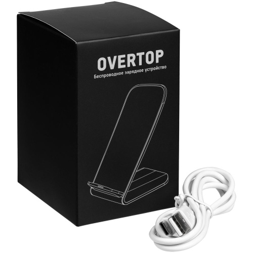 Беспроводное зарядное устройство с быстрой зарядкой Overtop, белое фото 9