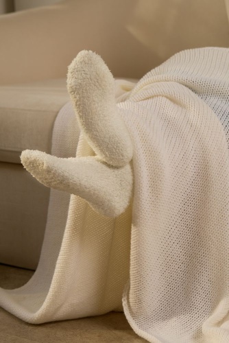 Плед Knitly, белый фото 3