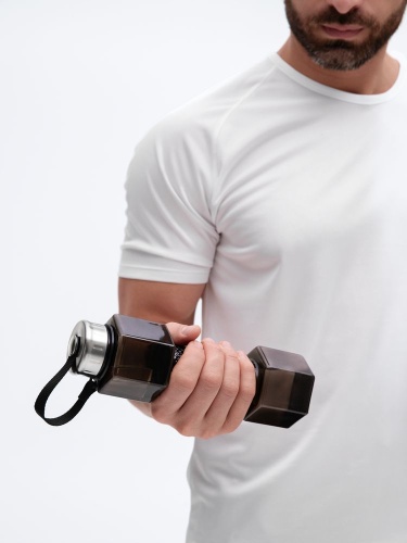 Бутылка для воды Hantelis, черная фото 7