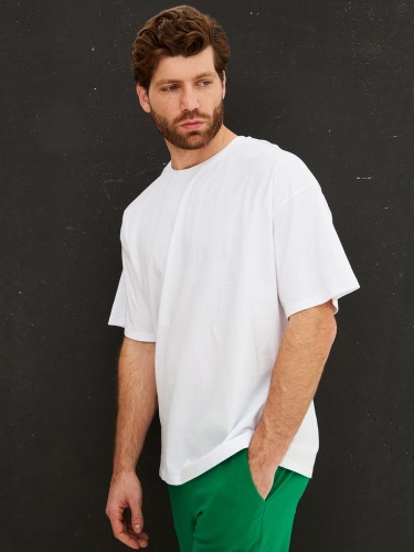 Футболка Oversize Premium, белая фото 3