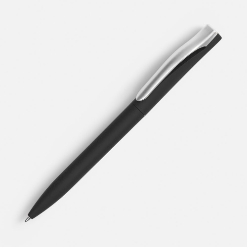 Ручка шариковая Pin Soft Touch, черная фото 2
