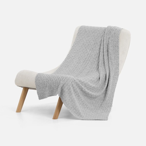 Плед Braidera, серебристо-серый меланж фото 2 Плед Braidera, серебристо-серый меланж фото 2