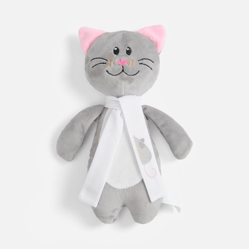 Мягкая игрушка Beastie Toys, котик с белым шарфом фото 10