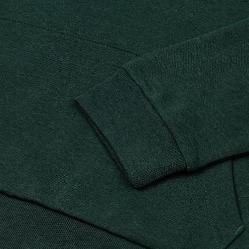 Толстовка с капюшоном унисекс Hoodie, темно-зеленый меланж фото 5