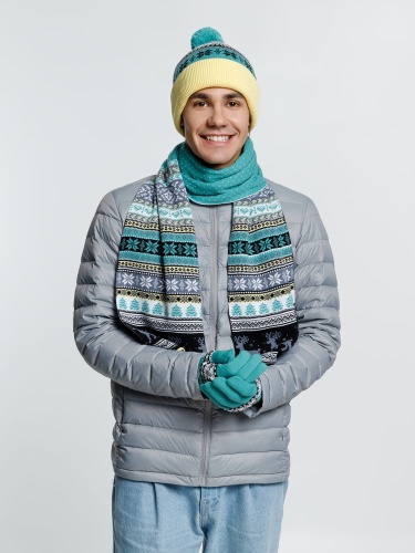 Шапка Mirakler, зеленая с желтым фото 4