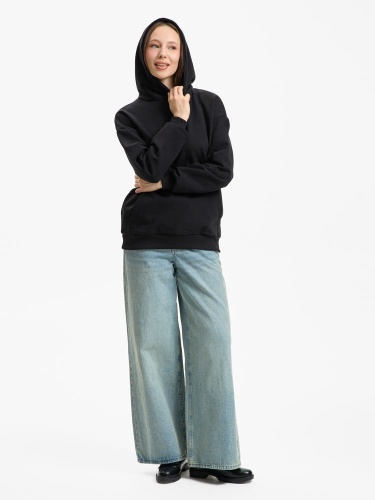 Худи унисекс оверсайз Daylero, черное фото 6