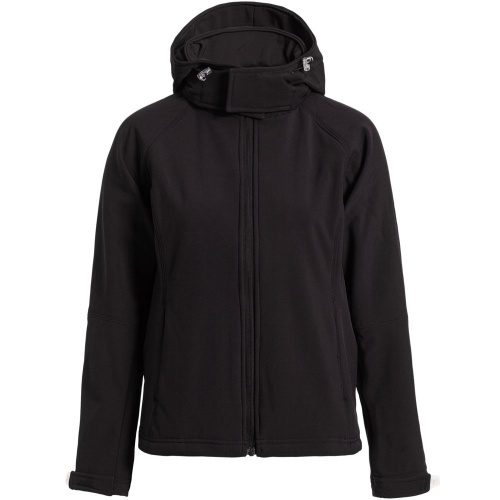 Куртка женская Hooded Softshell черная фото 2