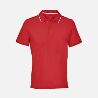 Рубашка поло унисекс Palermo, красная с белым