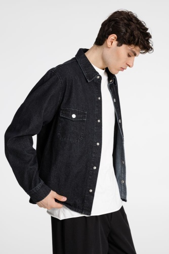 Куртка джинсовая O3, черная фото 3 Куртка джинсовая O3, черная фото 3