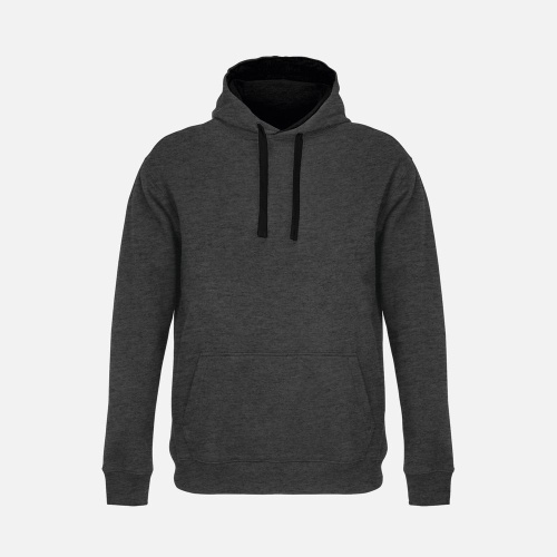 Худи унисекс Cameron, черный меланж с черным фото 2