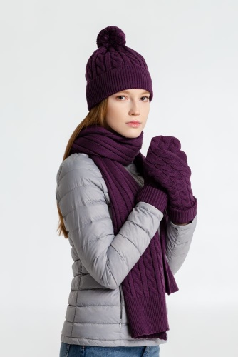 Шапка Heat Trick, баклажановая фото 7