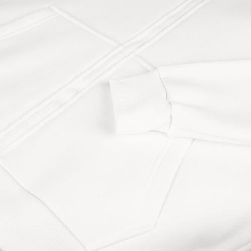 Толстовка унисекс оверсайз Zippy, белая фото 3 Толстовка унисекс оверсайз Zippy, белая фото 3