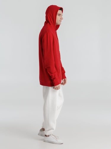 Толстовка с капюшоном унисекс Hoodie, красная фото 10
