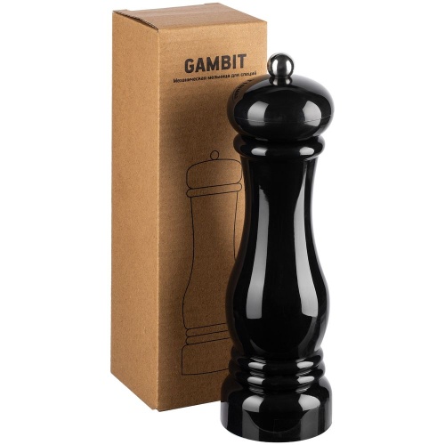 Механическая мельница для специй Gambit, черная фото 3 Механическая мельница для специй Gambit, черная фото 3