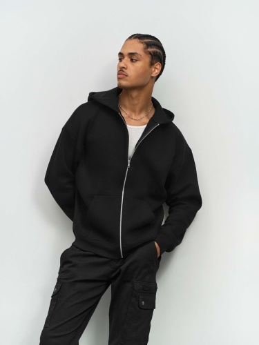 Толстовка унисекс на молнии Jelo, серый меланж фото 5