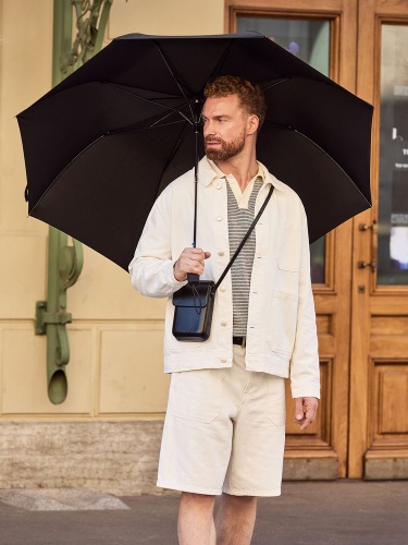 Зонт складной Big Arc, черный фото 4 Зонт складной Big Arc, черный фото 4