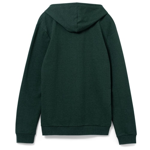 Толстовка с капюшоном унисекс Hoodie, темно-зеленый меланж фото 3