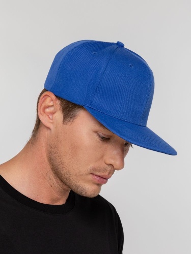 Бейсболка Snapback с прямым козырьком, ярко-синяя фото 8