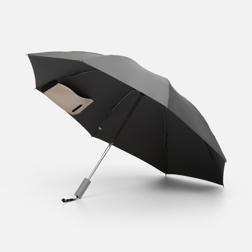 Зонт обратного сложения Easyroll, серый фото 2
