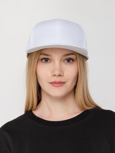 Бейсболка Snapback с прямым козырьком, белая фото 6
