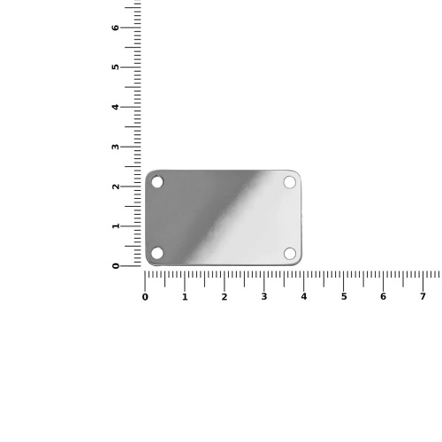 Шильдик металлический Furo, серебристый глянцевый фото 2