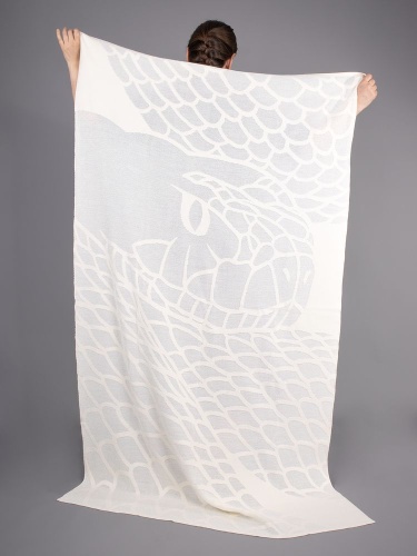 Плед Serpentica, молочный с люрексом Плед Serpentica, молочный с люрексом