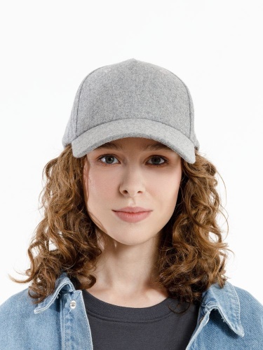 Бейсболка Woolridge, серый меланж фото 5 Бейсболка Woolridge, серый меланж фото 5