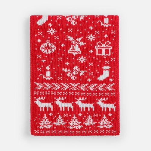 Шарф Holidale, красный с молочным фото 3 Шарф Holidale, красный с молочным фото 3