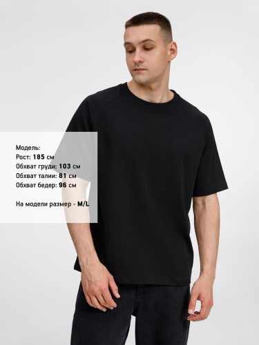 Футболка оверсайз унисекс Avenu, черная фото 3 Футболка оверсайз унисекс Avenu, черная фото 3