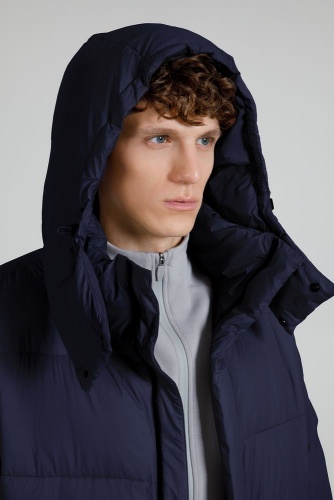 Пуховик унисекс Kapsula, темно-синий фото 5