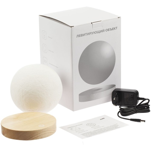 Левитирующая луна MoonFlight с деревянной подставкой фото 3