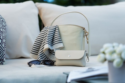 Зонт складной Sunway в сумочке, бежевый фото 3 Зонт складной Sunway в сумочке, бежевый фото 3