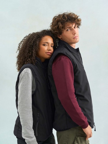 Жилет софтшелл унисекс Falcon BW, черный фото 5