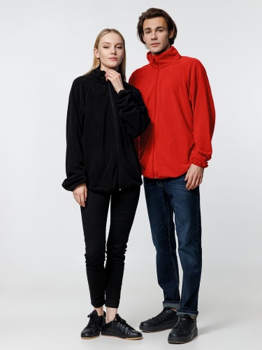 Куртка флисовая унисекс Fliska, красная фото 5 Куртка флисовая унисекс Fliska, красная фото 5