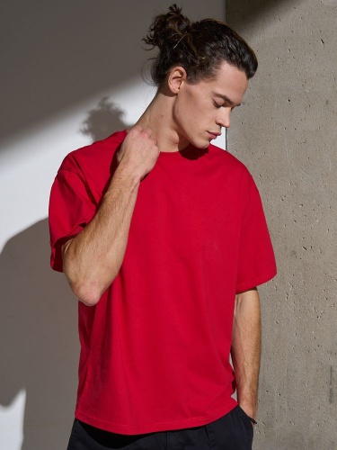 Футболка Oversize Premium, красная фото 8