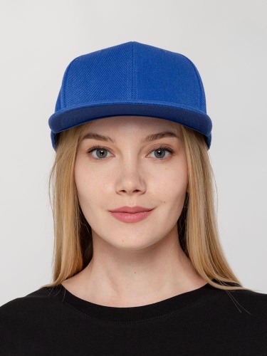 Бейсболка Snapback с прямым козырьком, ярко-синяя фото 5