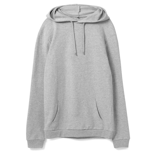 Толстовка с капюшоном унисекс Hoodie, серый меланж фото 2