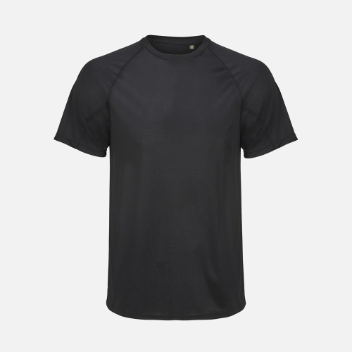 Футболка спортивная унисекс Vortex, черная фото 2