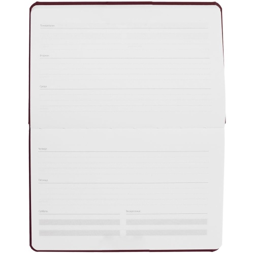 Еженедельник Urban, недатированный, бордовый фото 3 Еженедельник Urban, недатированный, бордовый фото 3