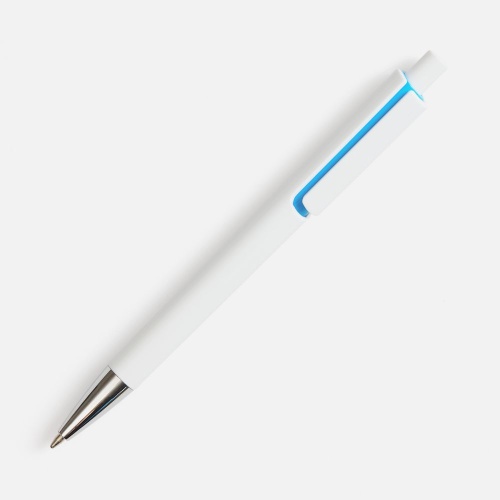 Ручка шариковая Dominanta, белая с голубым фото 2 Ручка шариковая Dominanta, белая с голубым фото 2