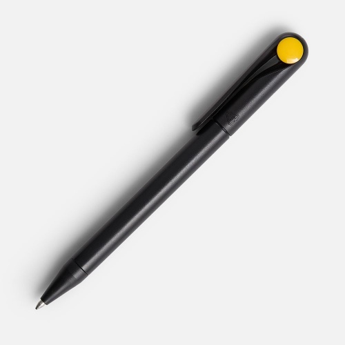 Ручка шариковая Prodir DS1 TMM Dot, черная с желтым фото 4